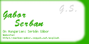 gabor serban business card